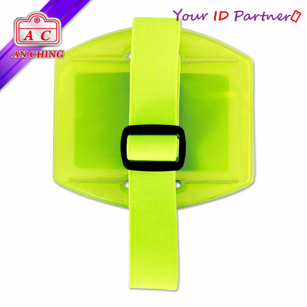 Neon Reflective Armband Badge Holder