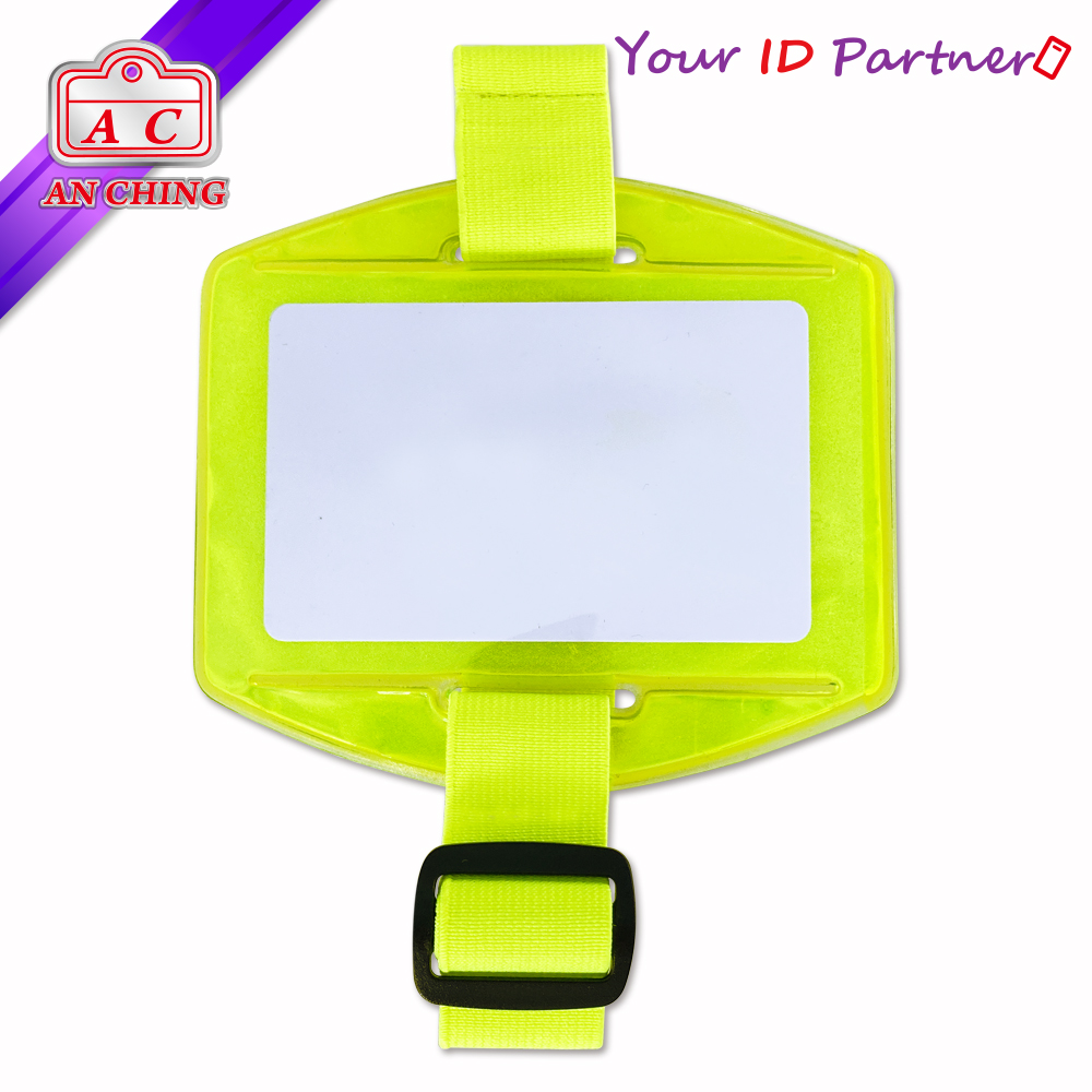 Neon Reflective Armband Badge Holder