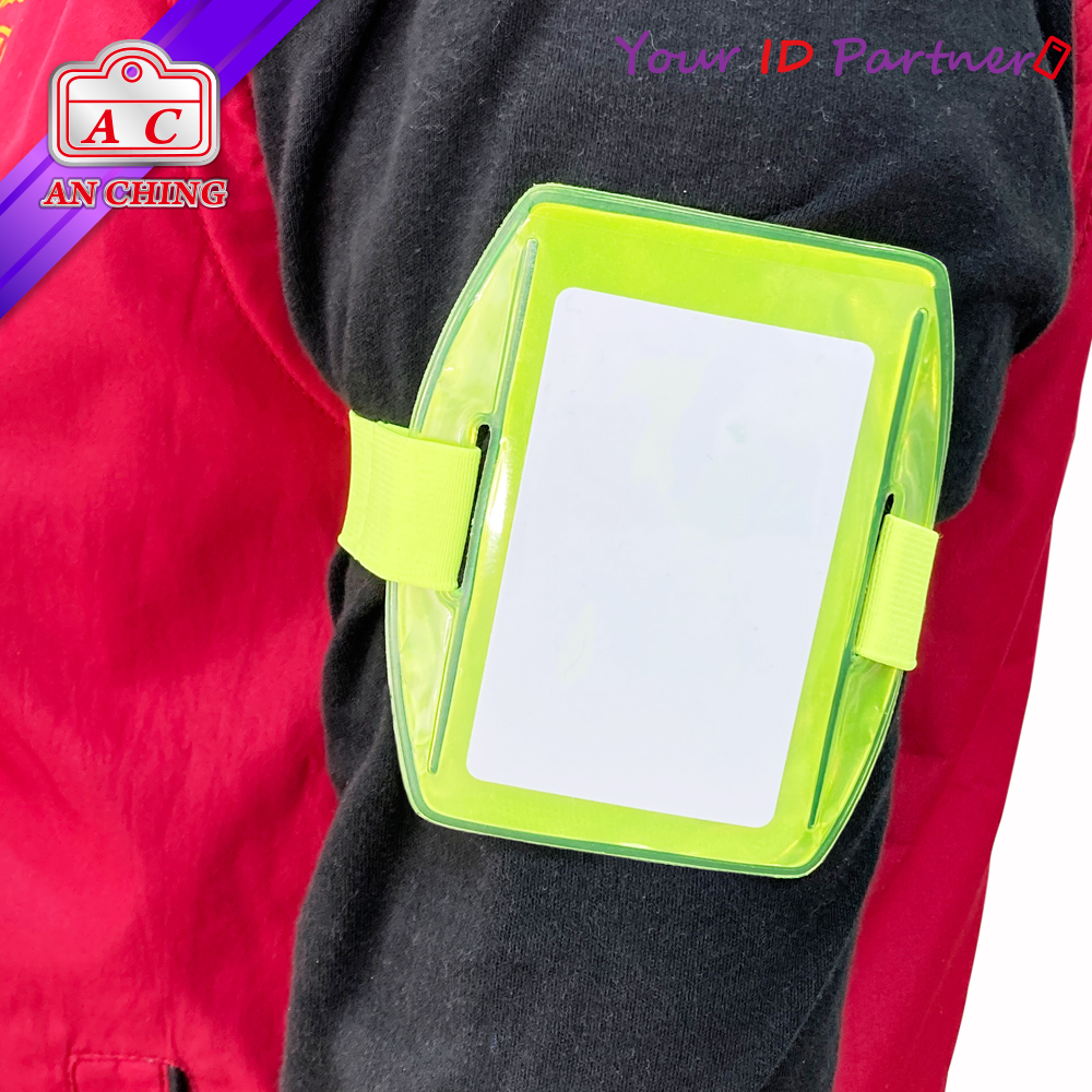 Neon Reflective Armband Badge Holder
