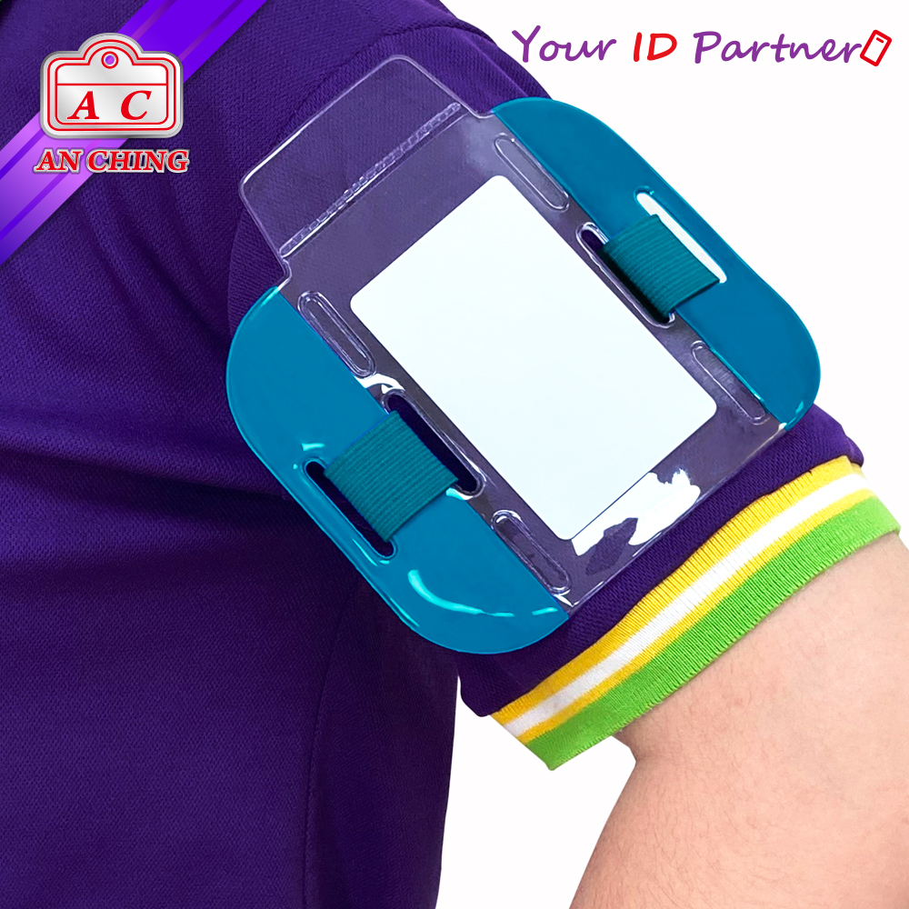 HI-Vis Neon Reflective Vertical Type Armband Badge Holder