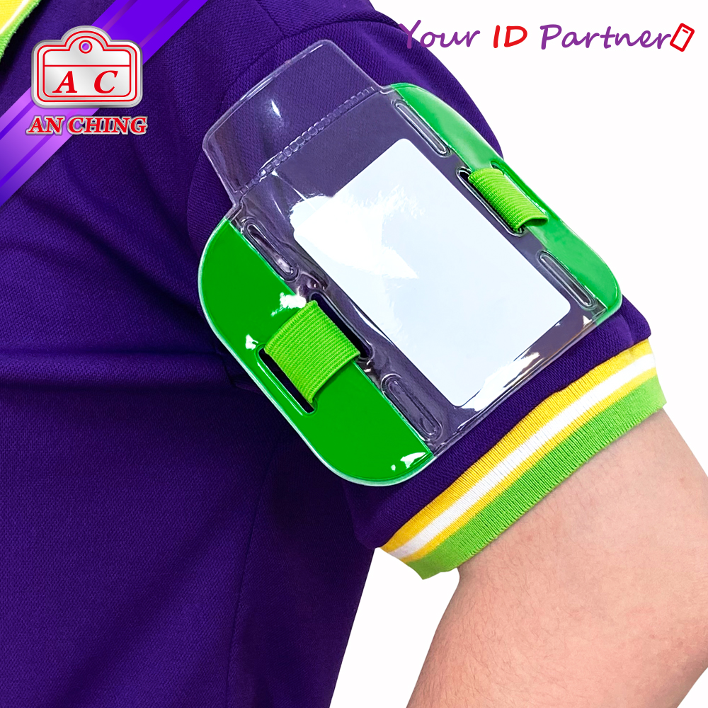 HI-Vis Neon Reflective Vertical Type Armband Badge Holder