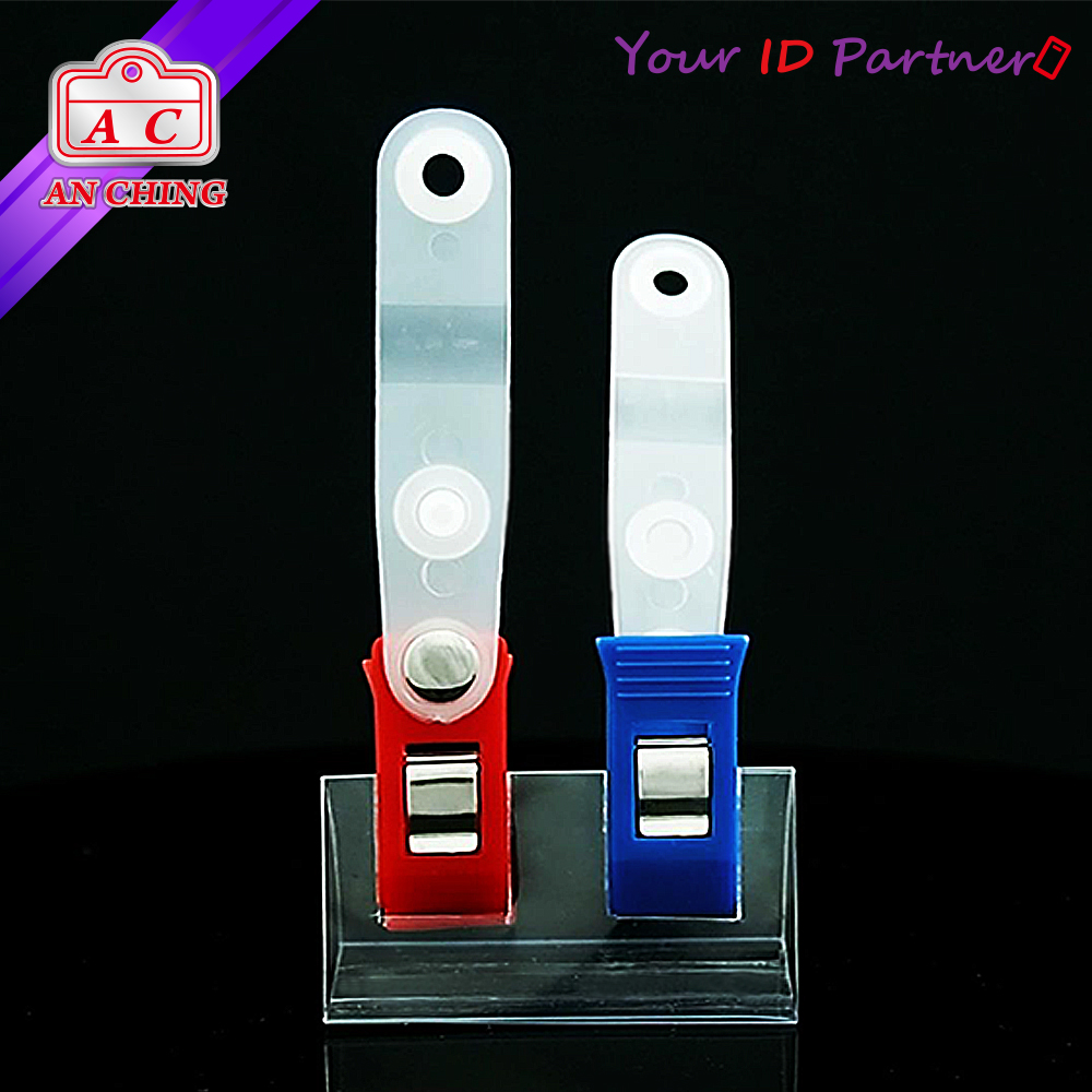 Assorted Color Plastic Clip w/ Molded Strap