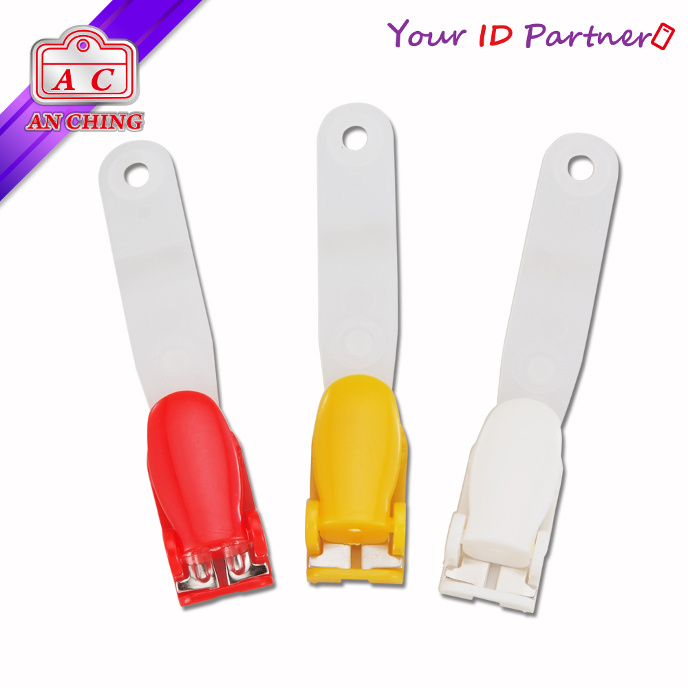 Assorted Color Plastic Clip w/ Molded Strap