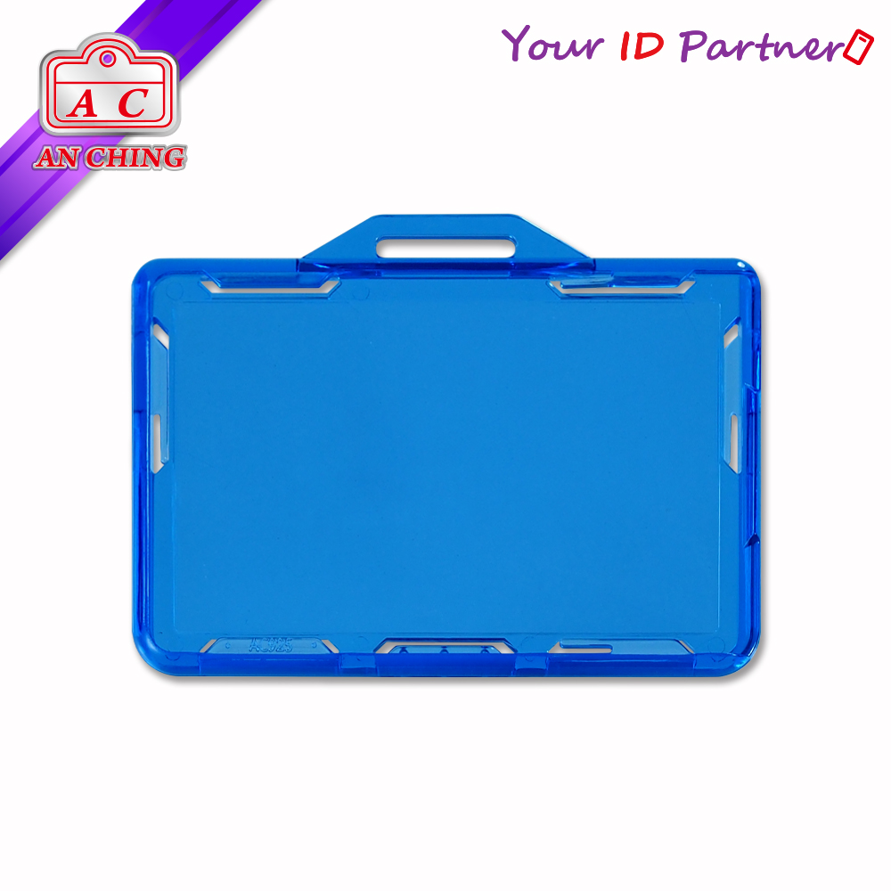 Two Card Colorful Horizontal Rigid Badge Holder